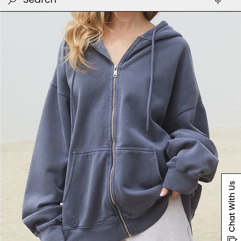 Brandy Melville Relaxed Zip-Up Hoodie